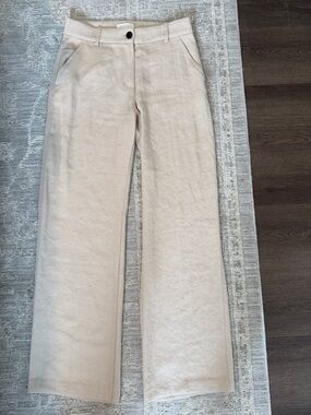 H&M Beige Wide Leg Trousers